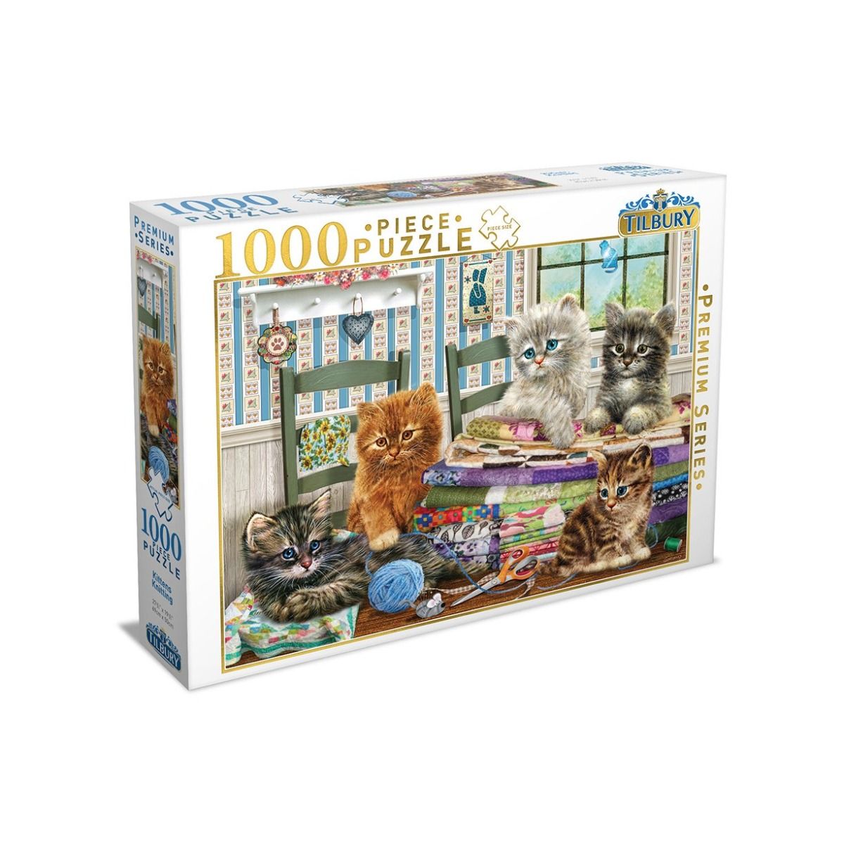 Tilbury - Kittens Knitting Puzzle 1000 Piece Jigsaw - Good Games