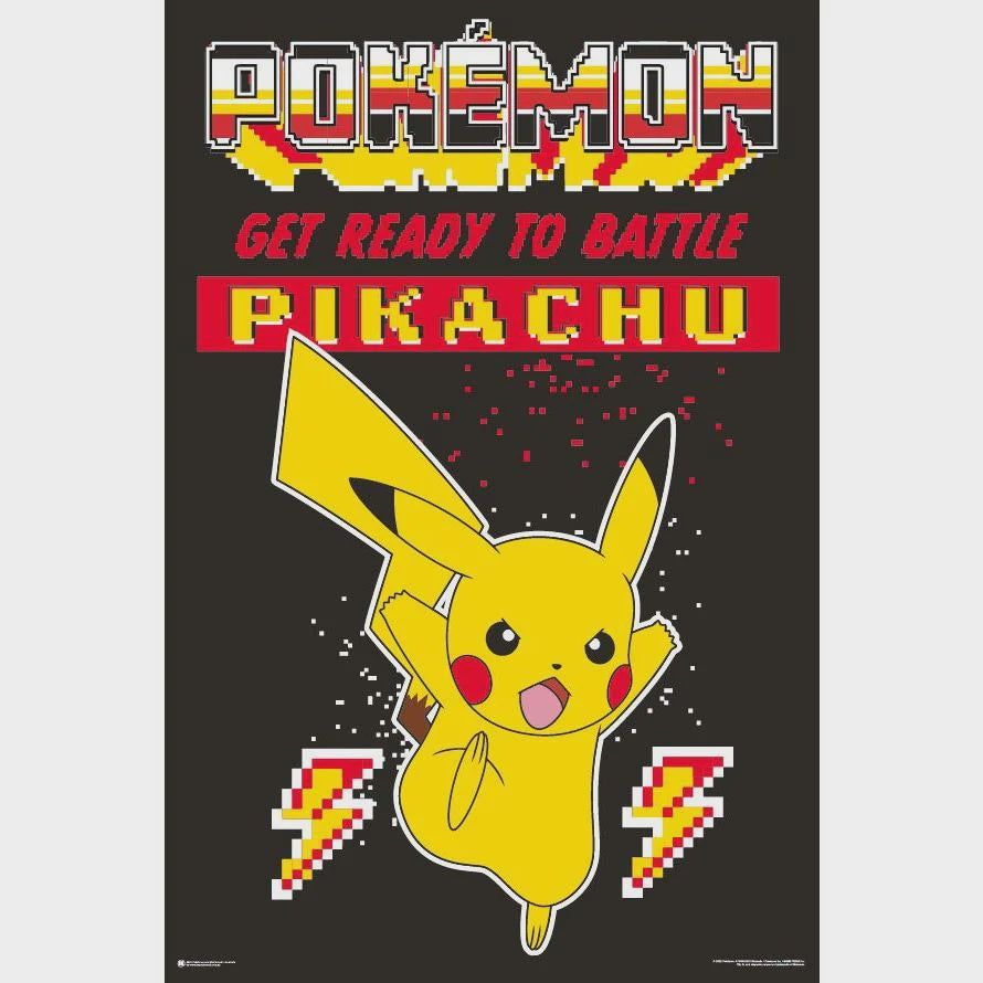 Pokemon - Retro Pikachu Poster - Good Games