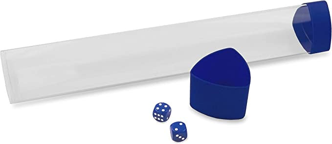 BCW Clear Playmat Tube with Blue Caps/Dice - Good Games