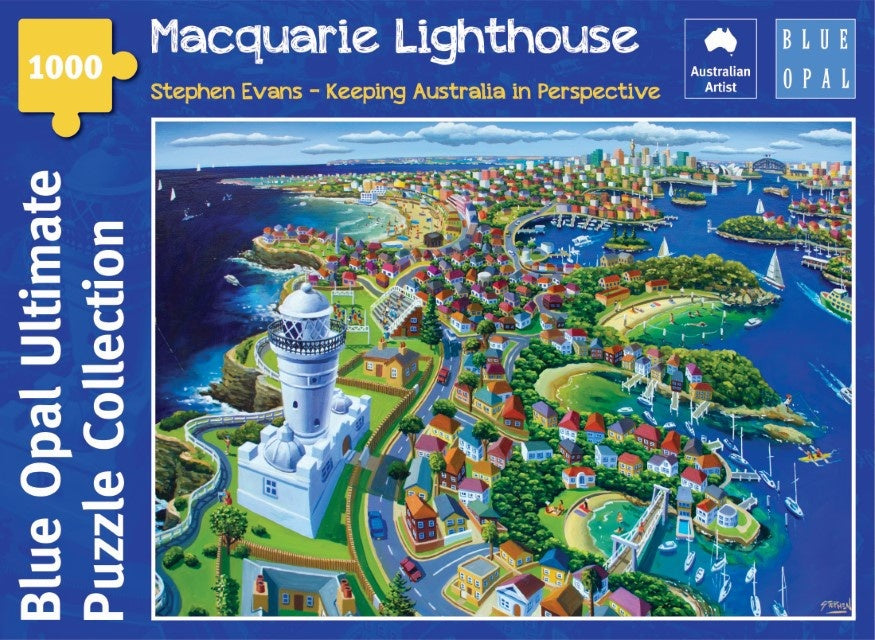 Blue Opal - Stephen Evans Macquarie Lighthouse 1000 Piece Jigsaw - Good Games