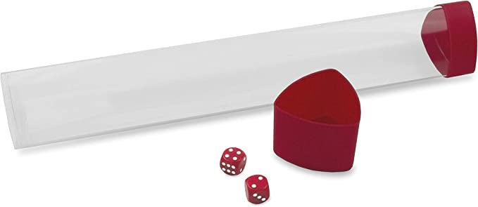 BCW Clear Playmat Tube with Red Caps/Dice - Good Games