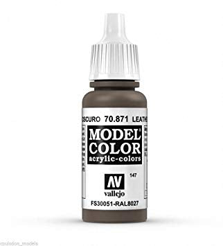 Vallejo Model Colour - Leather Brown 17ml Acrylic Paint (AV70871) - Good Games