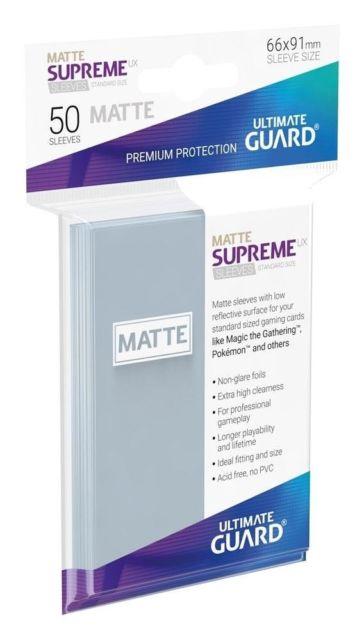 Ultimate Guard Supreme Ux Sleeves Standard Size Matte Transparent (50) - Good Games