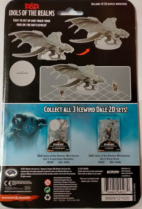 Dungeons &amp; Dragons Idols of the Realms Miniatures Icewind Dale Rime of the Frostmaiden-2D Young Adult White Dragon - Good Games