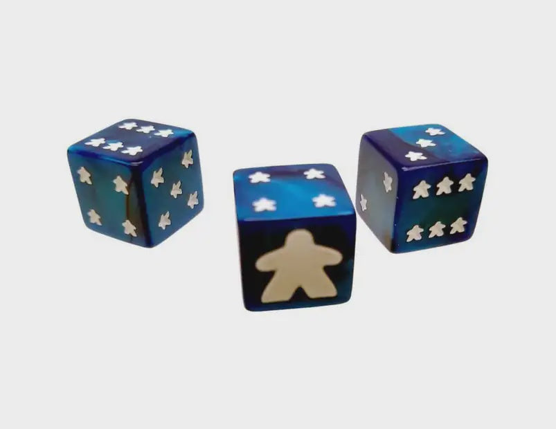 Meeple d6 Dice Set Blue