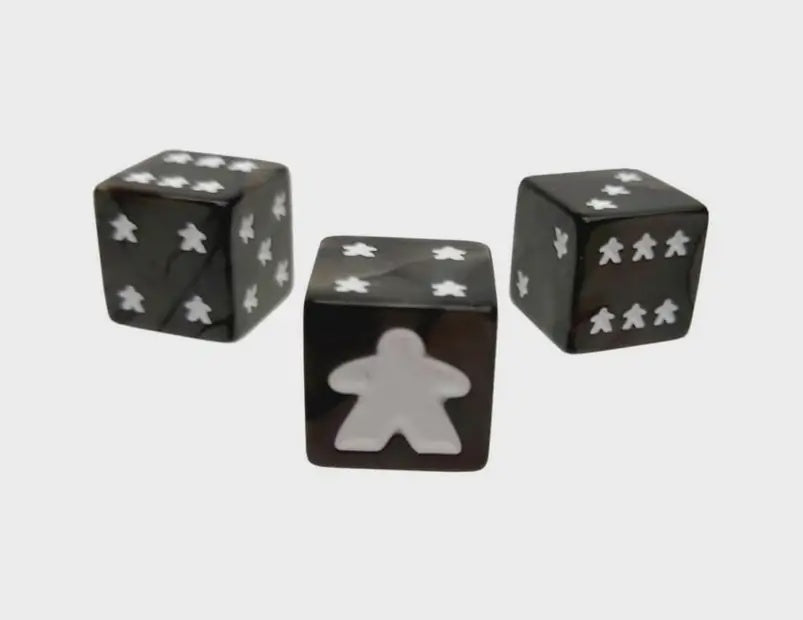 Meeple d6 Dice Set Black