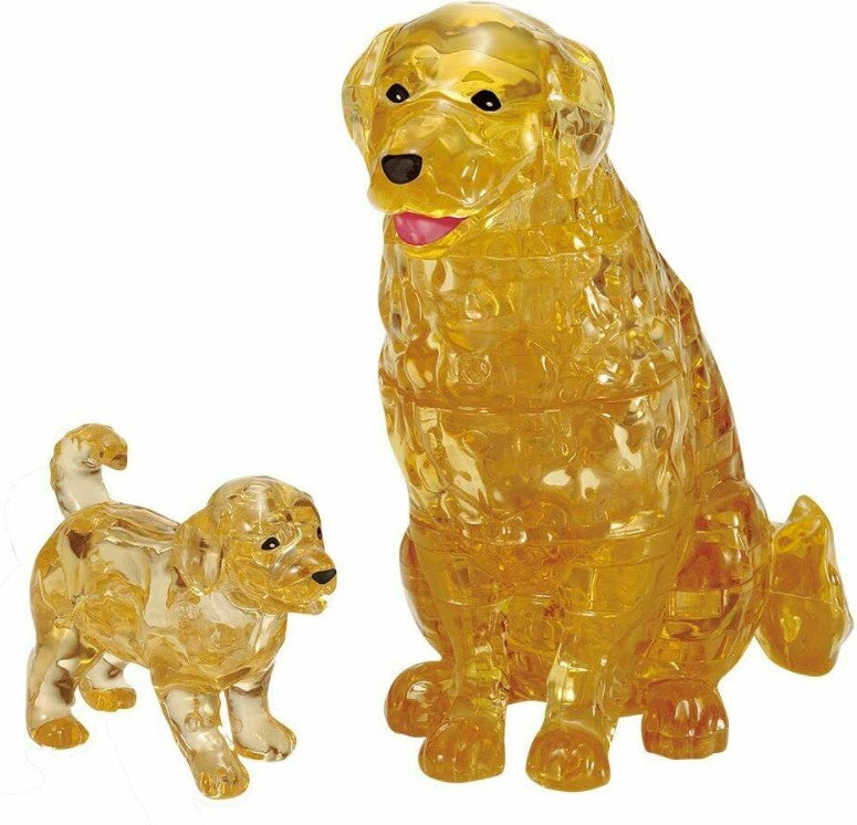 3D Crystal Puzzle - Golden Retreiver and Puppy - Good Games