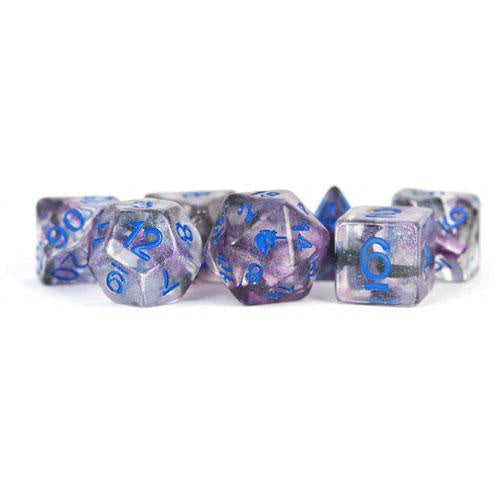 Metallic Dice Games - Unicorn Resin Polyhedral Dice Set - Stellar Storm - Good Games
