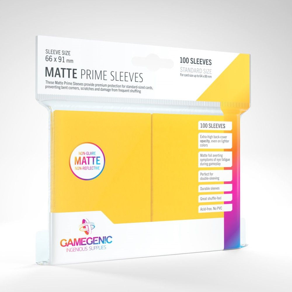 Gamegenic Matte Prime Standard Size (100) - Yellow - Good Games