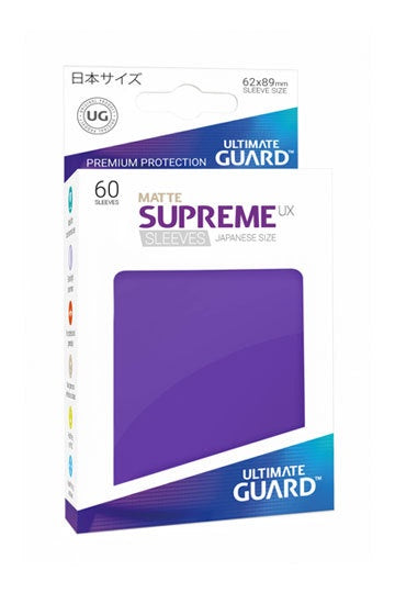 Ultimate Guard - Supreme UX Japanese Size Sleeves Matte Purple (60) - Good Games
