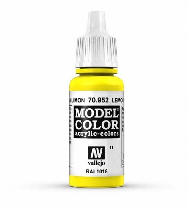 Vallejo Model Colour - Lemon Yellow 17ml Acrylic Paint (AV70952) - Good Games