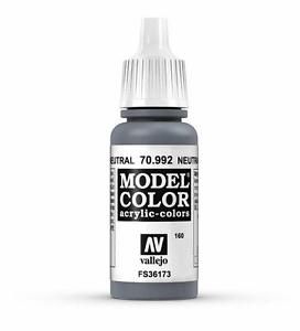 Vallejo Model Colour - Neutral Grey 17ml Acrylic Paint (AV70992) - Good Games