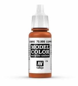 Vallejo Model Colour Paint Metallic Copper 17ml Acrylic Paint (AV70999) - Good Games