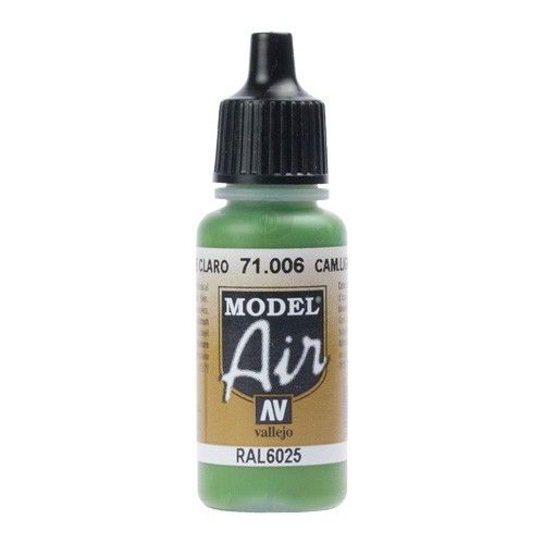 Vallejo Model Air - Cam Light Green 17ml Acrylic Paint (AV71006) - Good Games