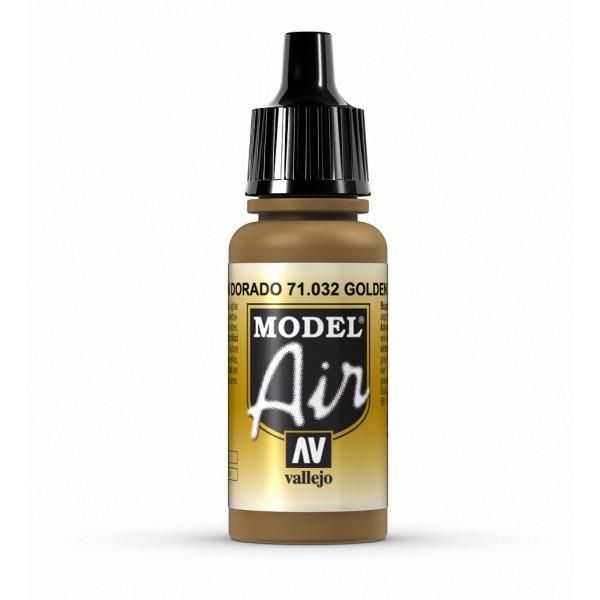 Vallejo Model Air - Golden Brown 17ml Acrylic Paint (AV71032) - Good Games