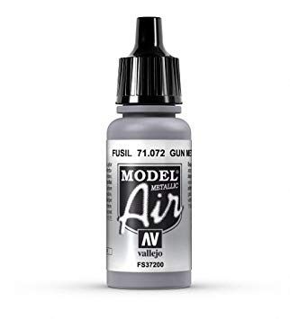 Vallejo Model Air - Gun Metal 17ml Acrylic Paint (AV71072) - Good Games