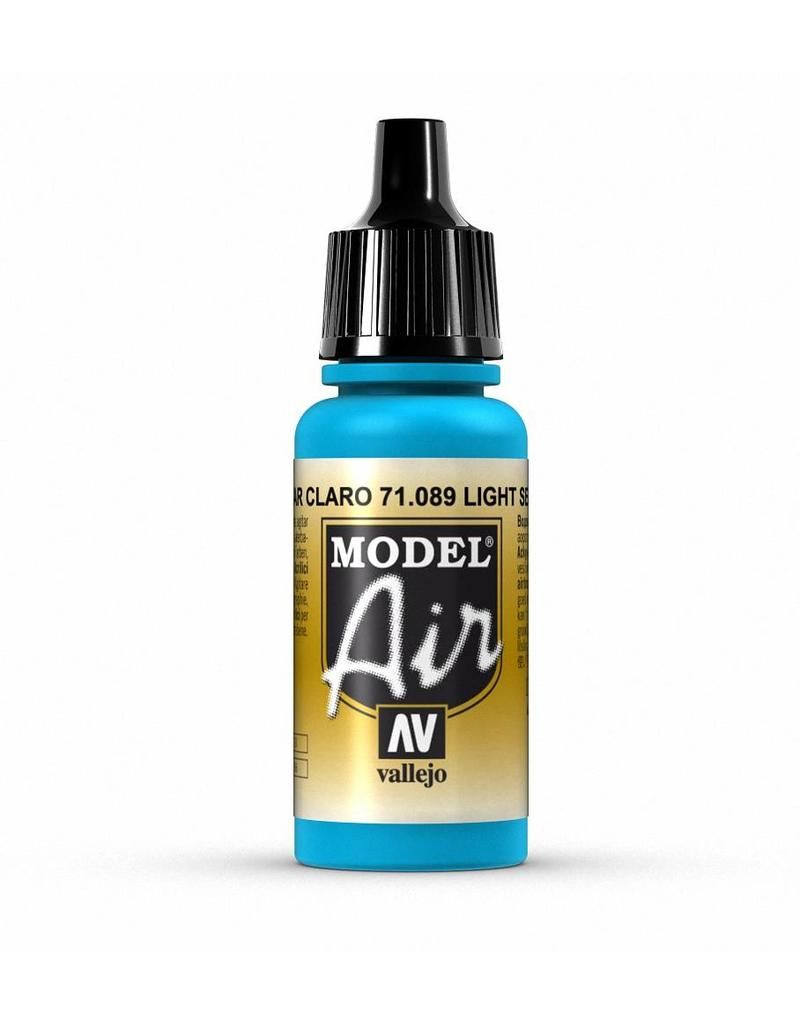 Vallejo Model Air - Light Sea Blue 17ml Acrylic Paint (AV71089) - Good Games