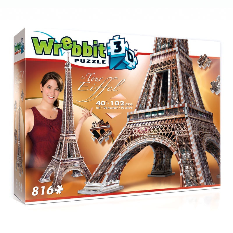 Wrebbit - Eiffel Tower Puzzle - 816 Piece 3D Jigsaw - Good Games