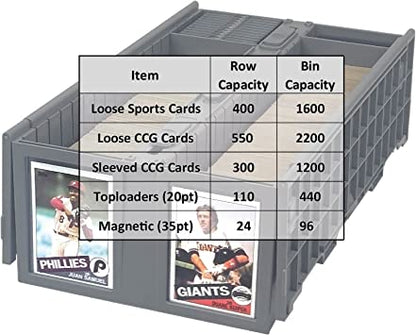 BCW Collectible Card Bin 1600 Grey - Good Games