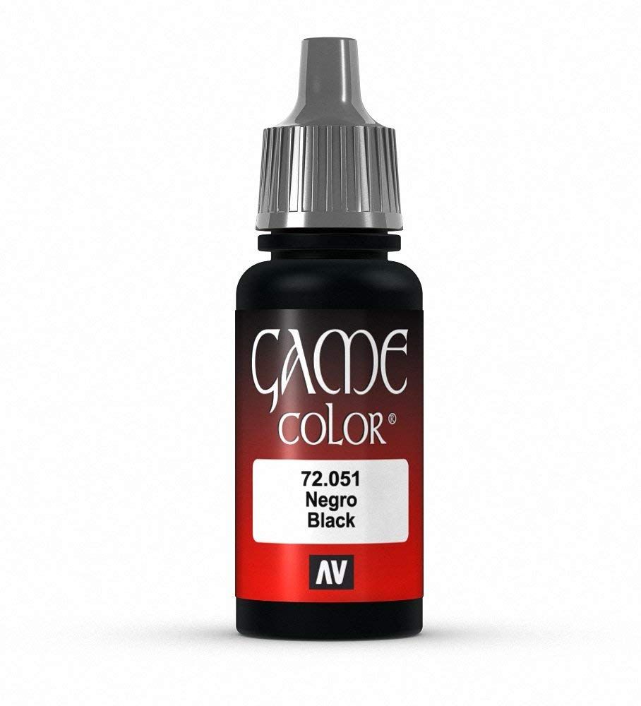 Vallejo Game Colour - Black 17ml Acrylic Paint (AV72051) - Good Games
