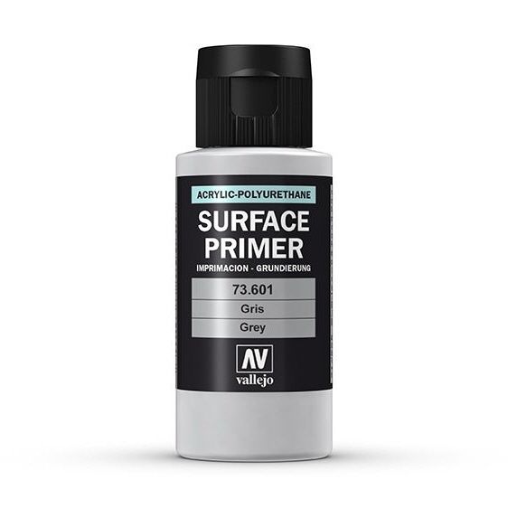 Vallejo Surface Primer 60ml Acrylic Paint - Grey 73601 - Good Games