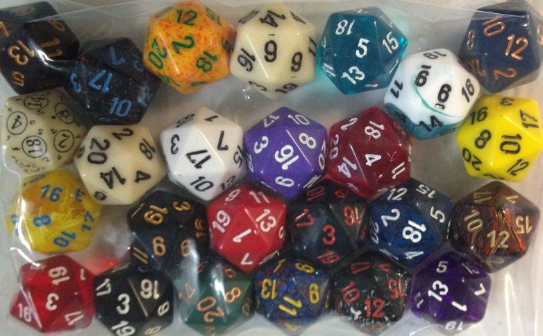 Chessex - 25 Assorted D20 - Good Games
