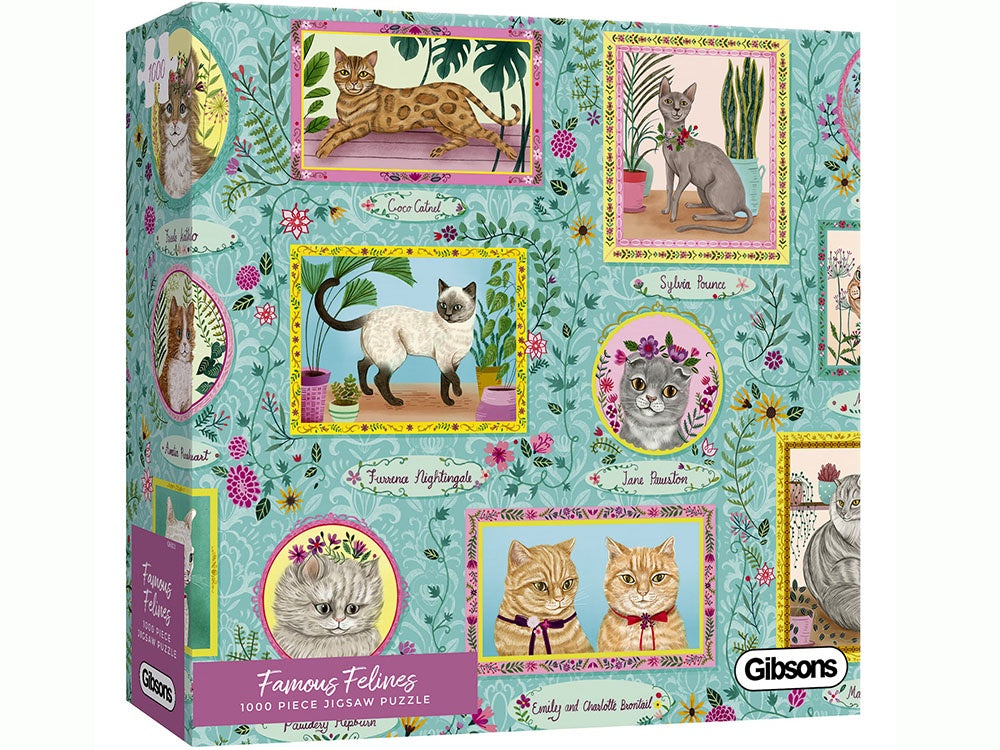 Gibsons - Gibson Famous Felines 1000 Piece Jigsaw - Good Games