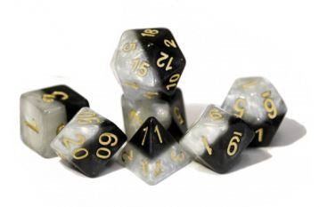 Halfsies Dice - Yin Yang 7 Polyhedral - Good Games