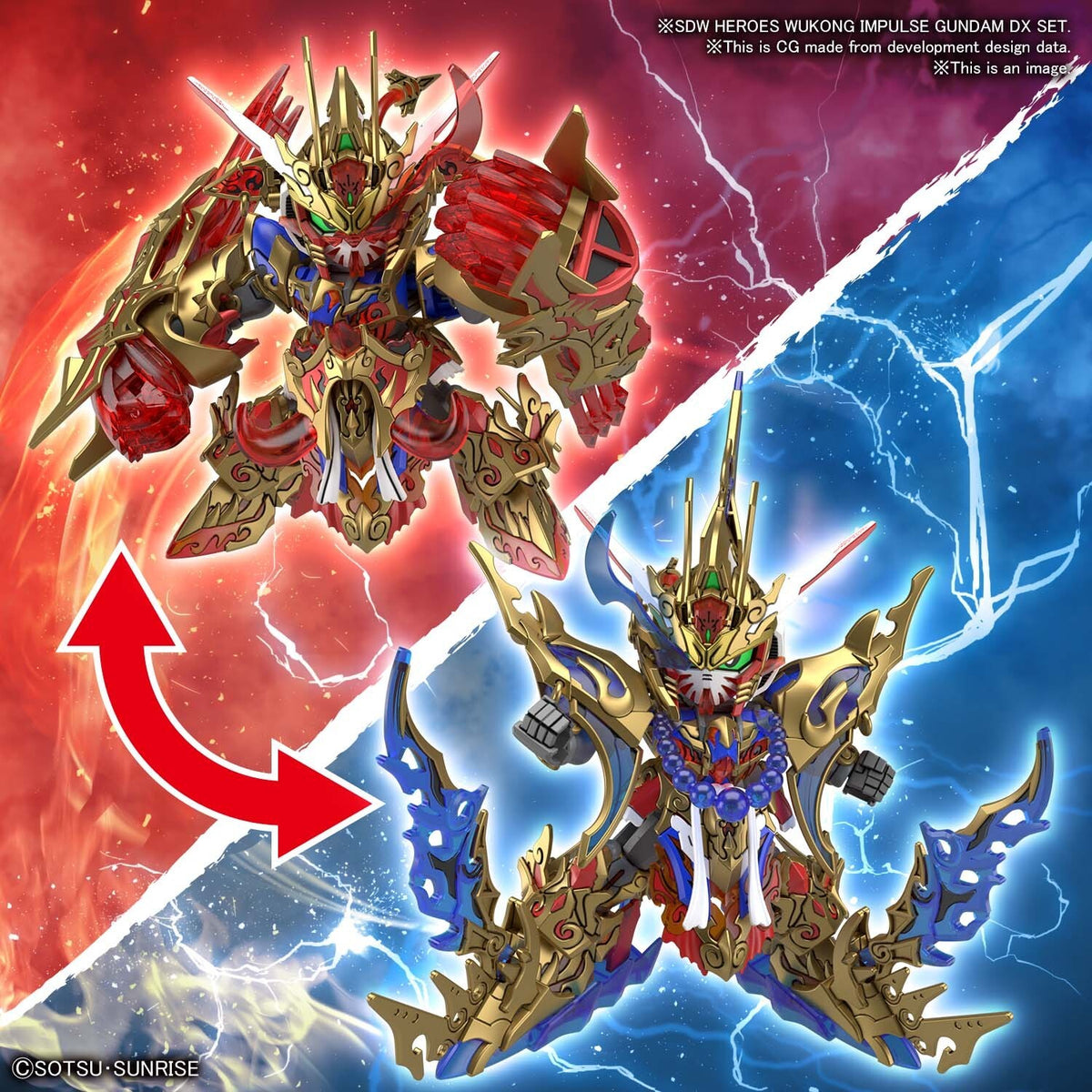 Bandai SDW Heroes Wukong Impulse Gundam DX Set