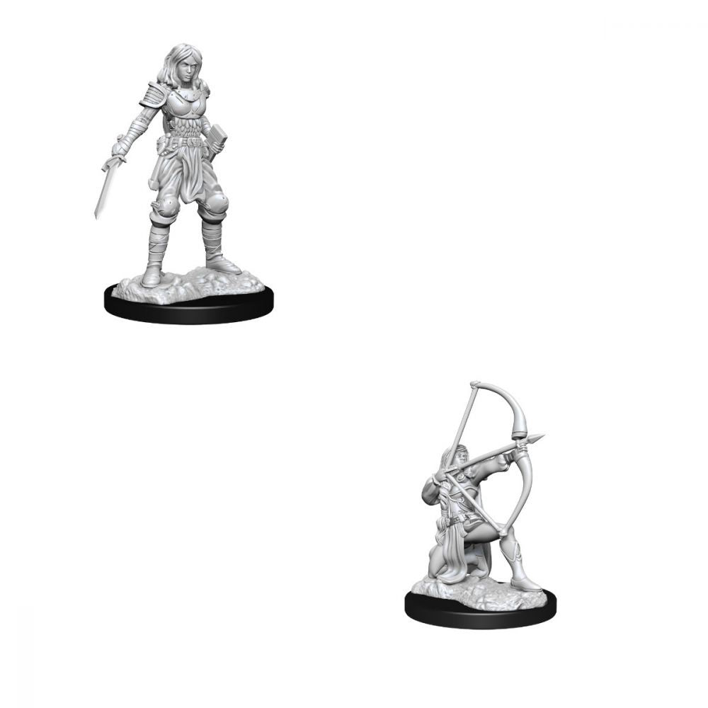 Pathfinder Deep Cuts Unpainted Miniatures Human Fighter Female - Good Games