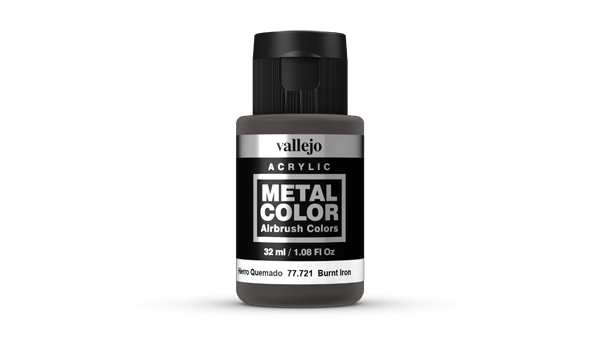 Vallejo Metal Colour - Burnt Iron 32ml Acrylic Paint (AV77721)