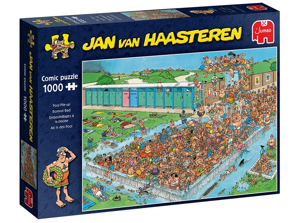 Jan Van Haasteren - Pool Pile Up 1000 Piece Jigsaw - Good Games