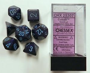Chessex - Speckled Polyhedral 7-Die Set - Cobalt (CHX25307) - Good Games