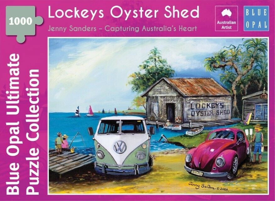 Blue Opal - Jenny Sanders Lockeys Oyster Shed 1000 Piece Jigsaw - Good Games