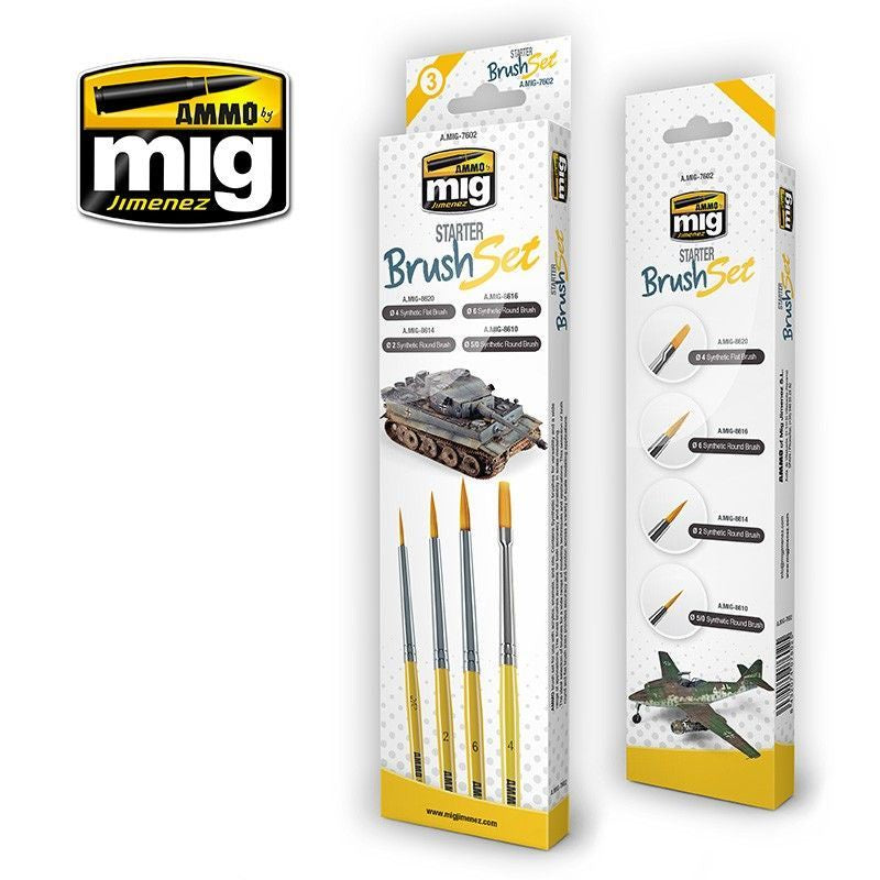 Ammo by MIG Brushes Starter Brush Set - Good Games
