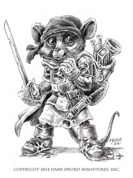 Visions in Fantasy - Critters: Mouse Swashbuckler with Rapier
