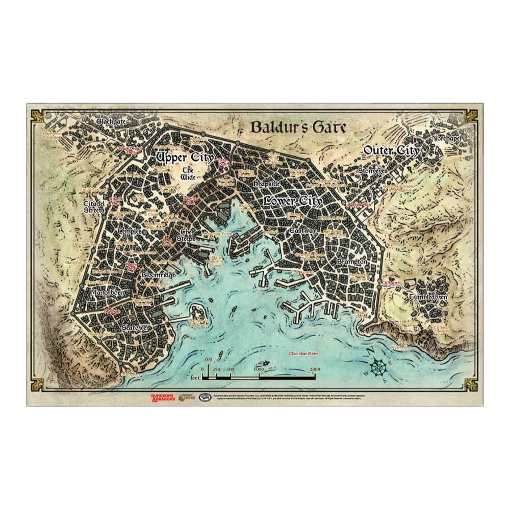 Dungeons &amp; Dragons Descent Into Avenus Baldurs Gate Map - Good Games