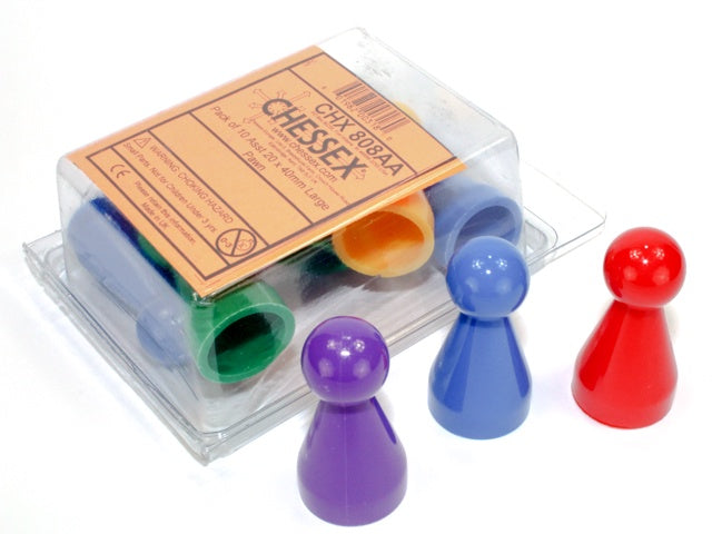 Chessex - Pack of 10 Asst 20 x 40mm Large Pawn - Good Games