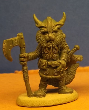 Critter Kingdoms: Cat Warrior with Battle Axe