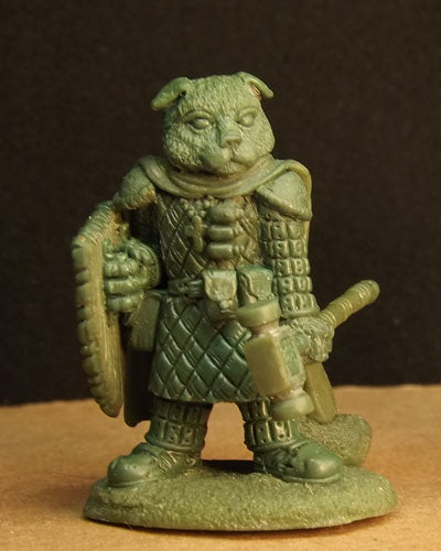 Critter Kingdoms: Scottish Fold Cat Cleric with Warhammer