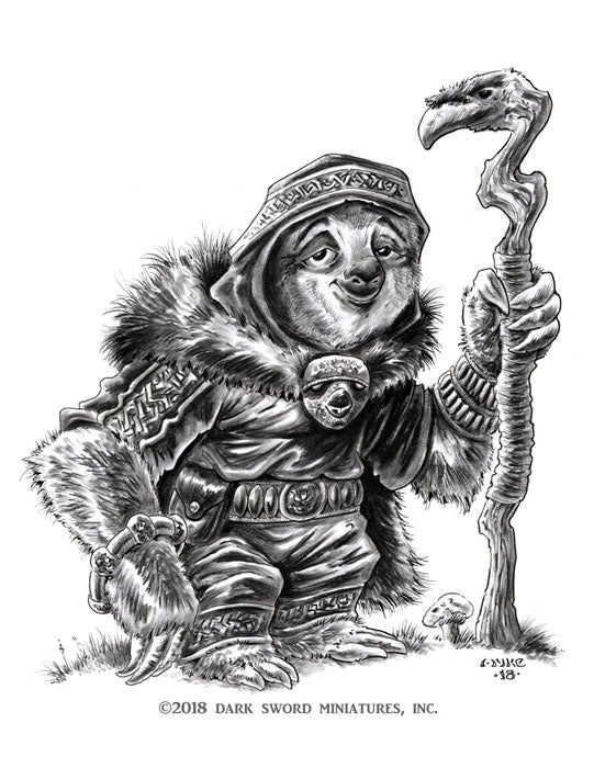 Critter Kingdoms: Sloth Druid with Staff