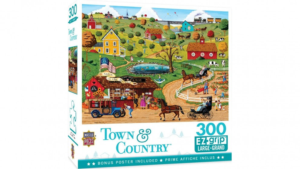 MasterPieces - Town & Country Share in the Harvest Ez Grip 300 Piece Jigsaw - Good Games