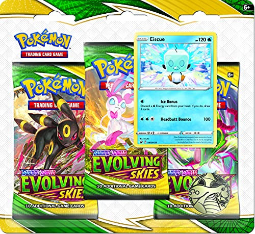 Pokemon TCG - Sword &amp; Shield - Evolving Skies Three Booster Blister