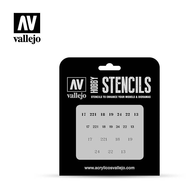 Vallejo Hobby Stencils - Soviet Numbers Wwii - Good Games