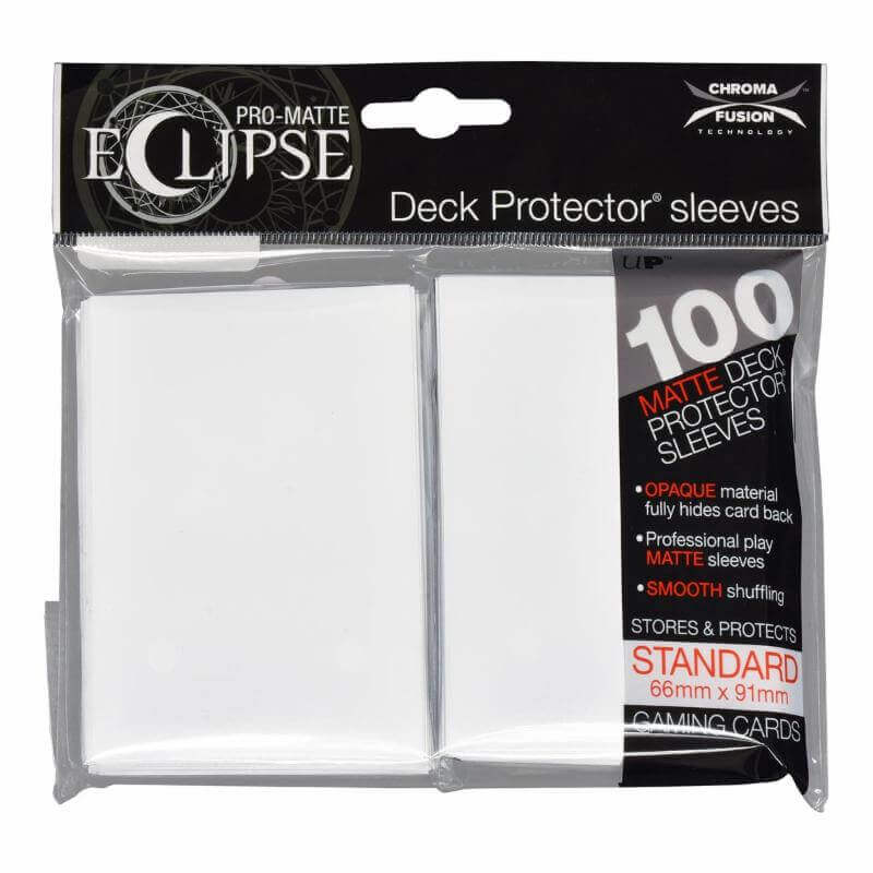 Deck Protectors Standard 100ct Pro-Matte-Eclipse White - Good Games