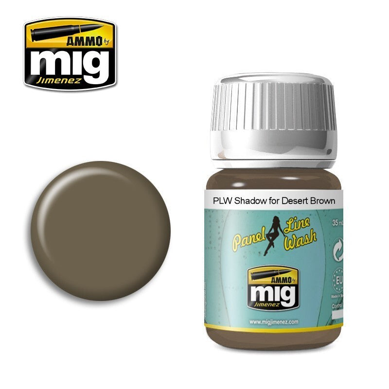 Ammo by MIG Panel Line Wash Shadow for Desert Brown 35ml - Good Games