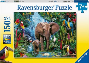 Ravensburger - Elephants at the Oasis 150 Piece Jigsaw - Good Games