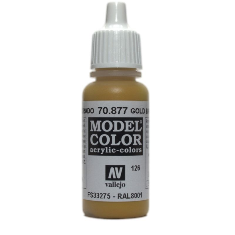 Vallejo Model Colour - Gold Brown 17ml Acrylic Paint (AV70877) - Good Games