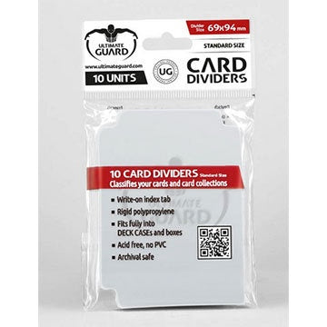 Ultimate Guard Card Dividers Standard Size Transparent (10) - Good Games