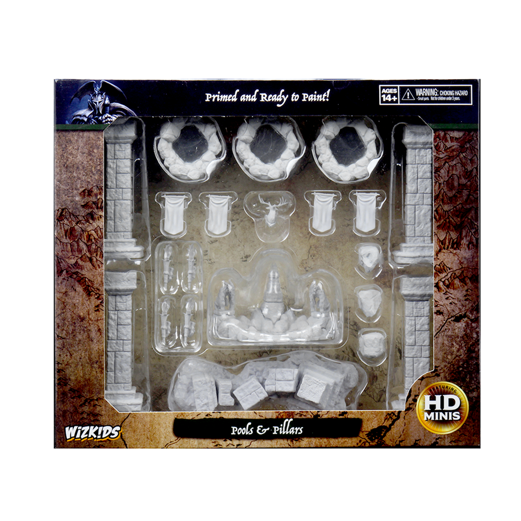 WizKids Deep Cuts Unpainted Miniatures: Pools and Pillars
